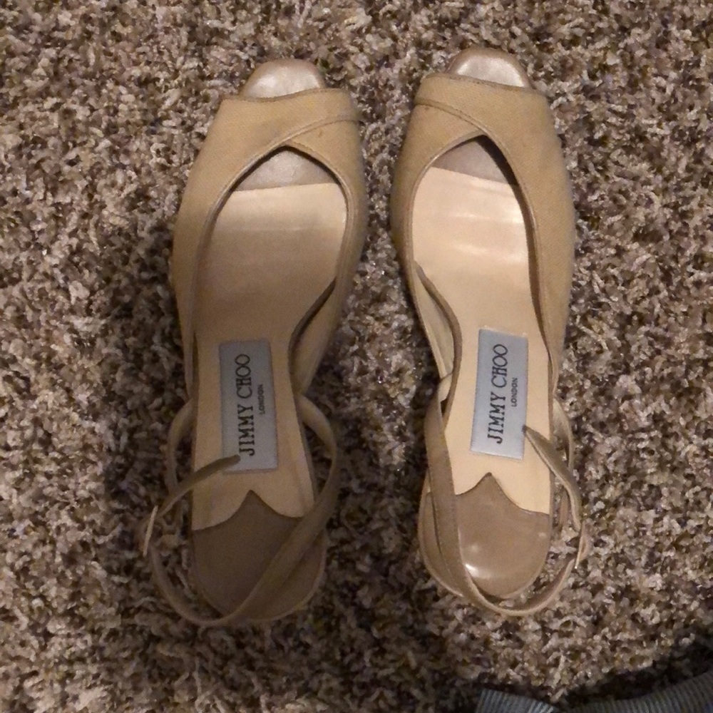Jimmy Choo tan heels